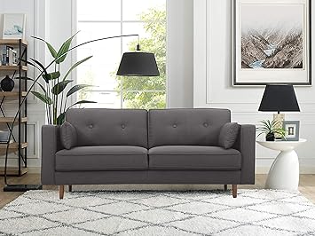 Amazon Com Lifestyle Solutions Turner Upholstered Sofa 78 Long