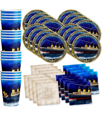Titanic Retro Ship Edible Cake Toppers Round