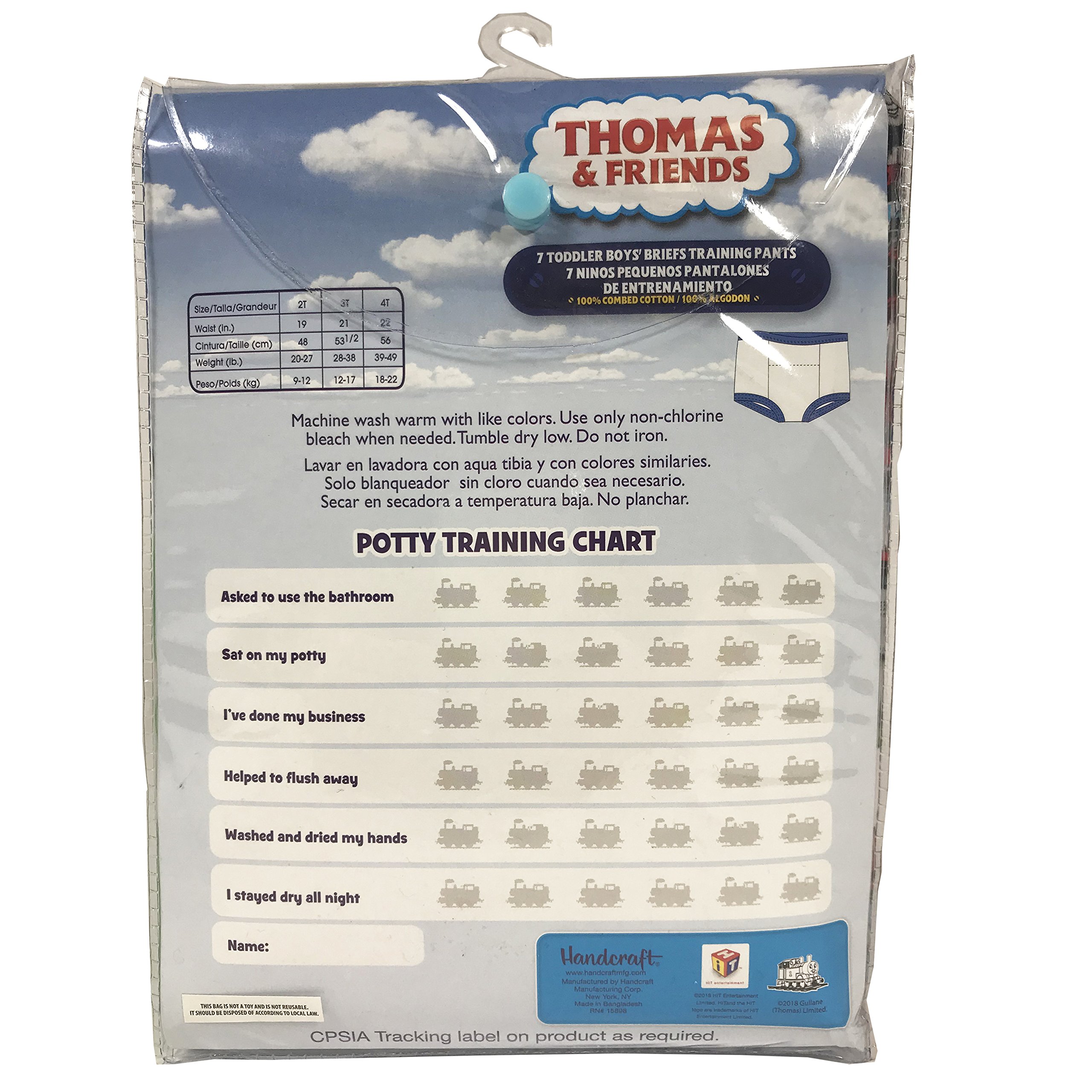 Mattel Boys' Toddler Potty Training Pants with Success Tracking Chart and Stickers in Sizes 2t, 3t and 4t