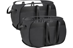 XIAYAN Pop Up Laundry Hamper，with Durable Handles collapsible laundry basket，Easy to Open and Fold for college Dorm,kids room，travel (2 black)…