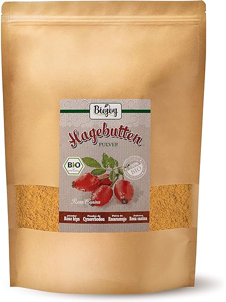 Biojoy Polvo de Escaramujo BIO, 100% Frutos Rosa canina en polvo ...
