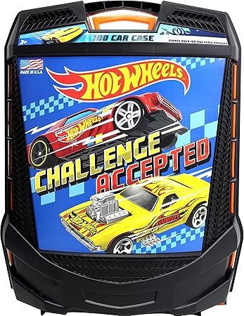 Tara Toys Hot Wheels 100-Car, Rolling Storage Case with Retractable Handle