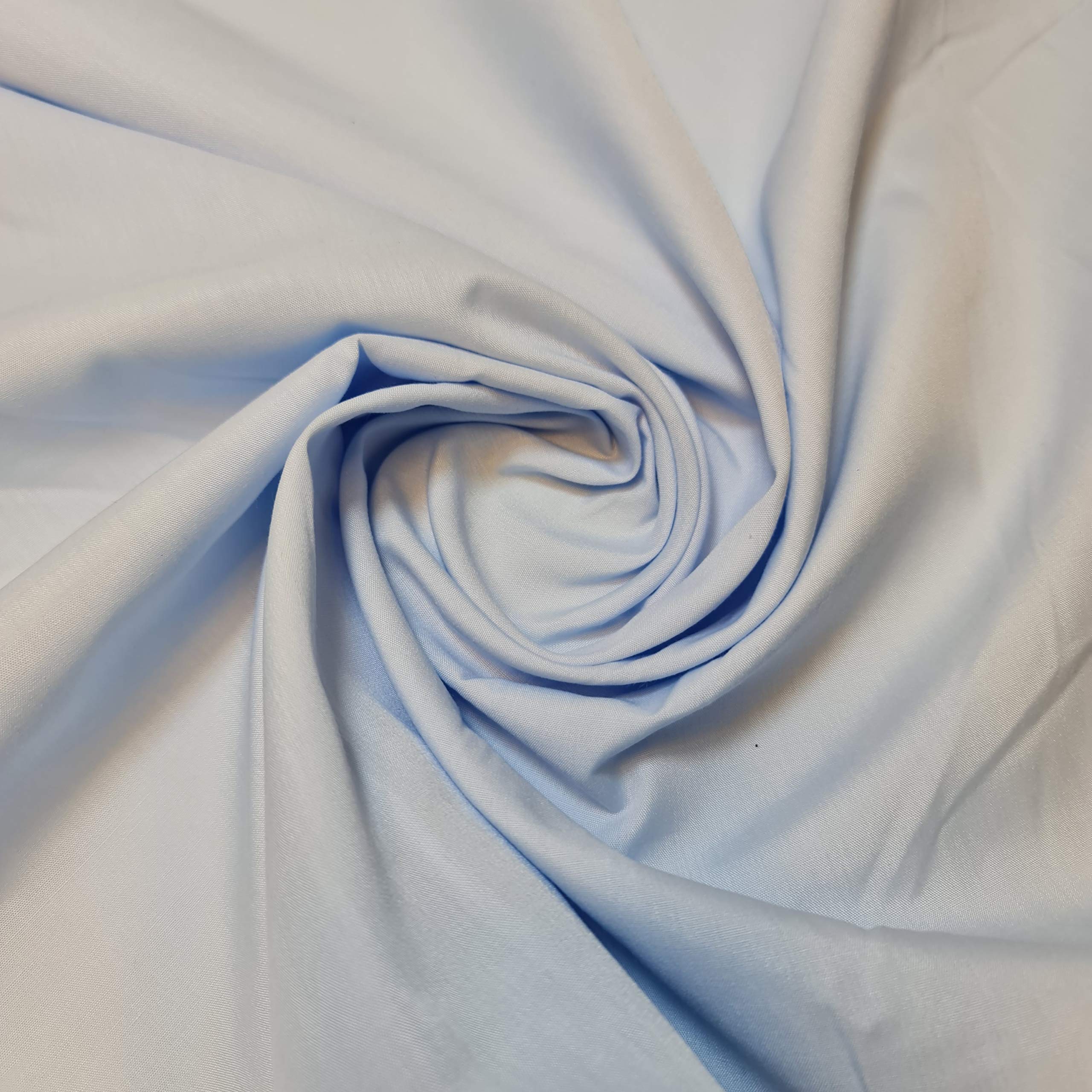 Textile Station Plain/Solid Dyed Polyester Polycotton Dress Craft Fabric Material 44" - 112 cm Wide Sold As 1 Meter Pre - Cut Lengths (Available in 42 Colours) (Sky, 10 Meter)