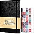Legend Planner Hourly Schedule – Weekly & Daily Organizer with Time Slots. Appointment Book Journal for Work, Undated, A5 (Black)