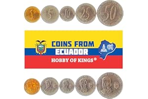 HOBBY OF KINGS Set of 5 Coins from Ecuador: 1, 5, 10, 25, 50 CENTAVOS. 2000-2003