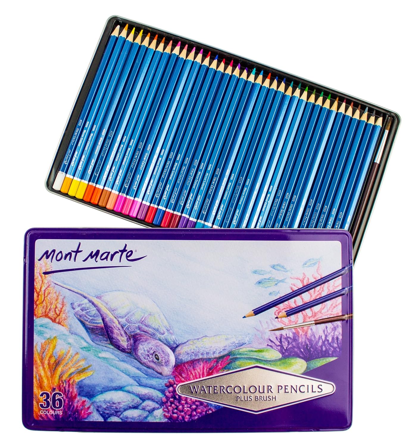 MONT MARTE Set Matite Acquarellabili Colore 36 Pezzi in Metallo MONT MARTE Set Matite Acquarellabili Colore 36 Pezzi in Metallo Stagno Ideale per la Pittura Creativa Amazon Cancelleria e prodotti per ufficio