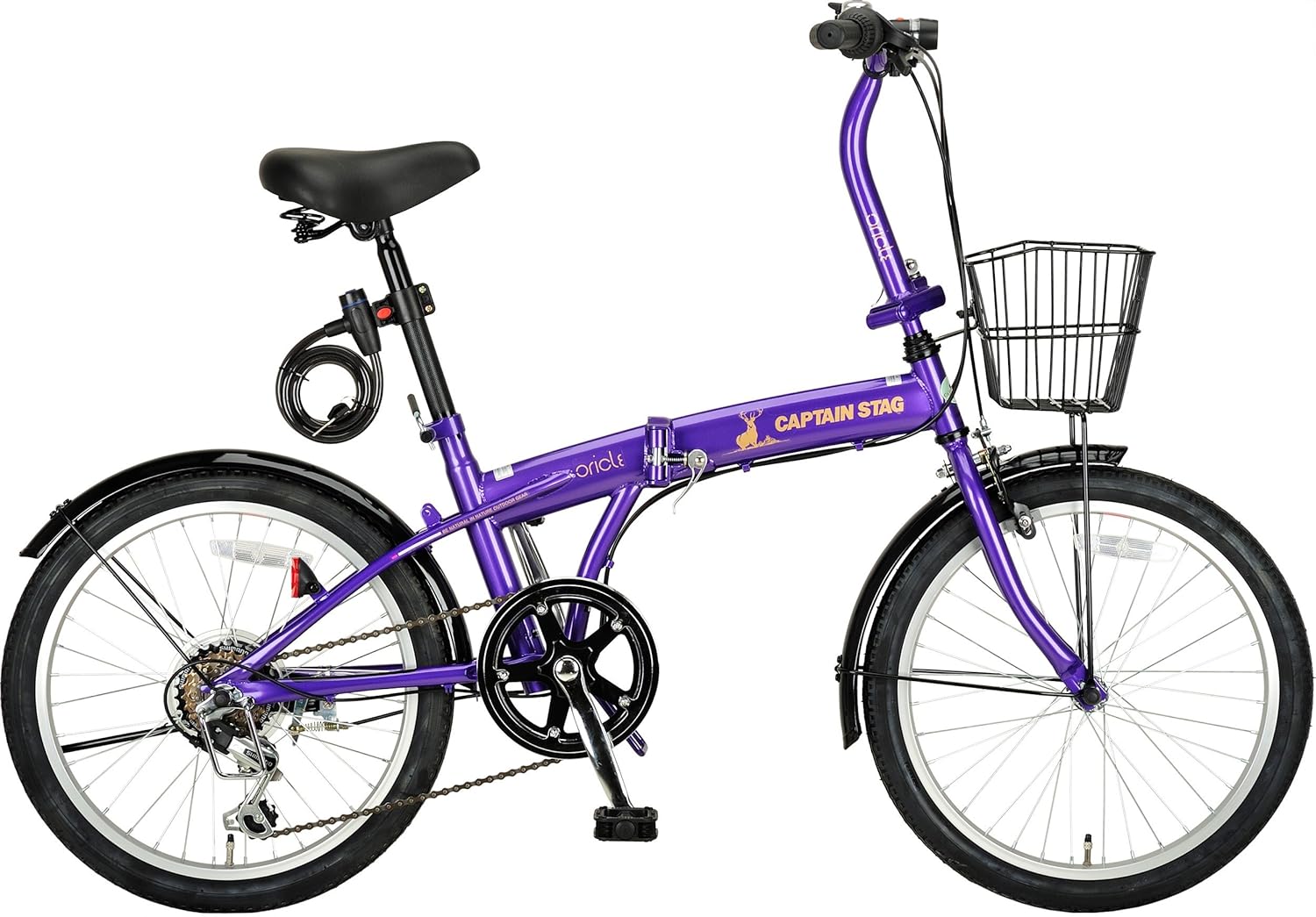 人気ショップが最安値挑戦 Amazon Co Jp限定商品 キャプテンスタッグ Oricle インチ 折りたたみ自転車 Fdb6 シマノ6段変速 バッテリーライト ワイヤー錠 前後泥よけ 標準装備 B06w531mjn パープル パープル Www Gcc Ccpf Com