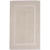 Preston Lane Douro Bath Mat – 100% Cotton, Plush & Absorbent Quick-Dry Bathroom Rug – Hotel-Quality Floor Mat for Shower or Tub, Made in Portugal, Clay