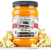 Dutchman&rsquo;s Popcorn Coconut Oil | Butter Flavored Oil, 30oz Jar - Colored with Natural Beta Carotene, Makes Theater Style Popcorn, Vegan, Healthy, Zero Trans Fat, Gluten Free, Made in USA