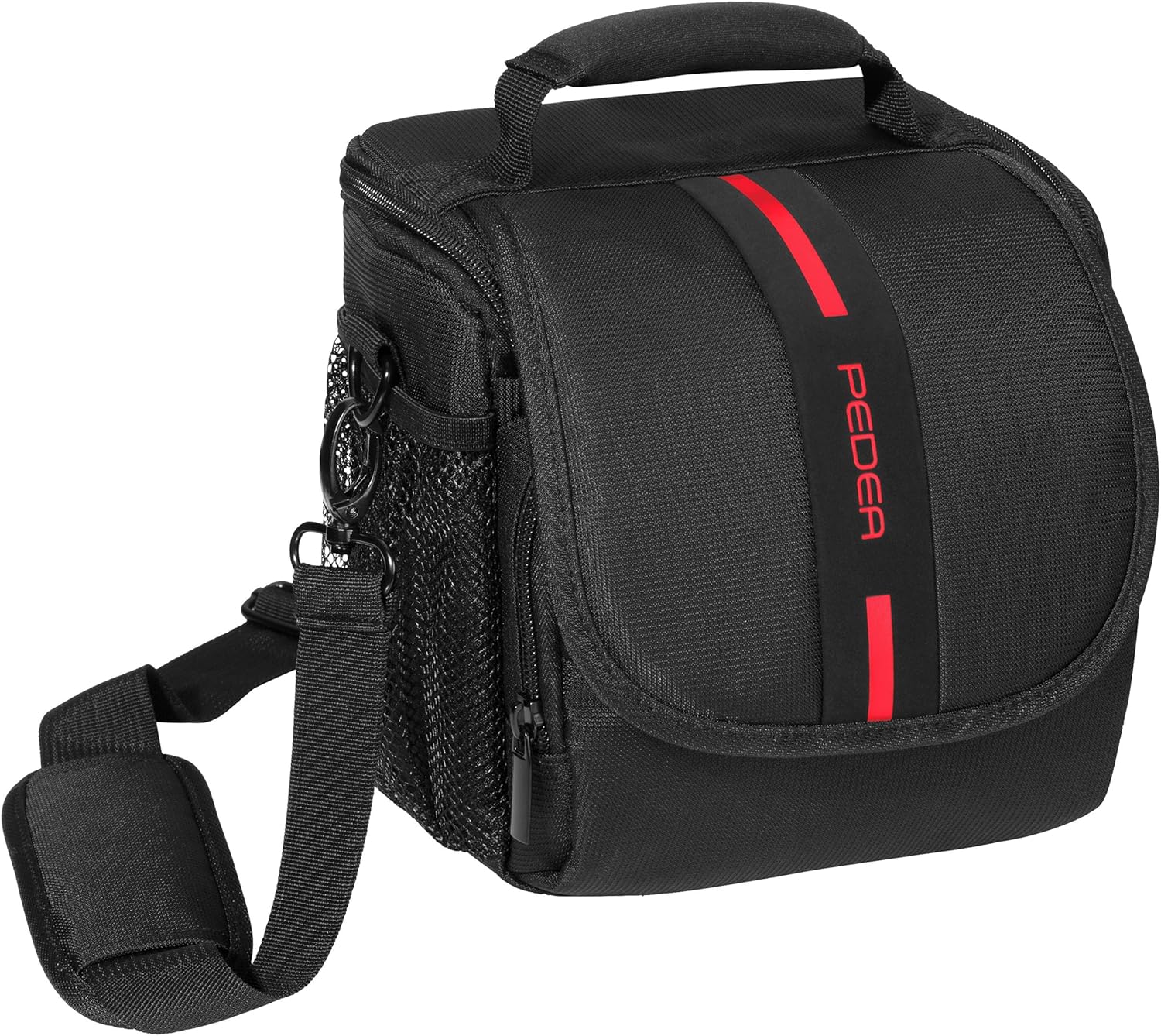 PEDEA DSLR camera bag "Essex" Camera bag for SLR cameras with waterproof rain cover carrying strap and accessory compartments