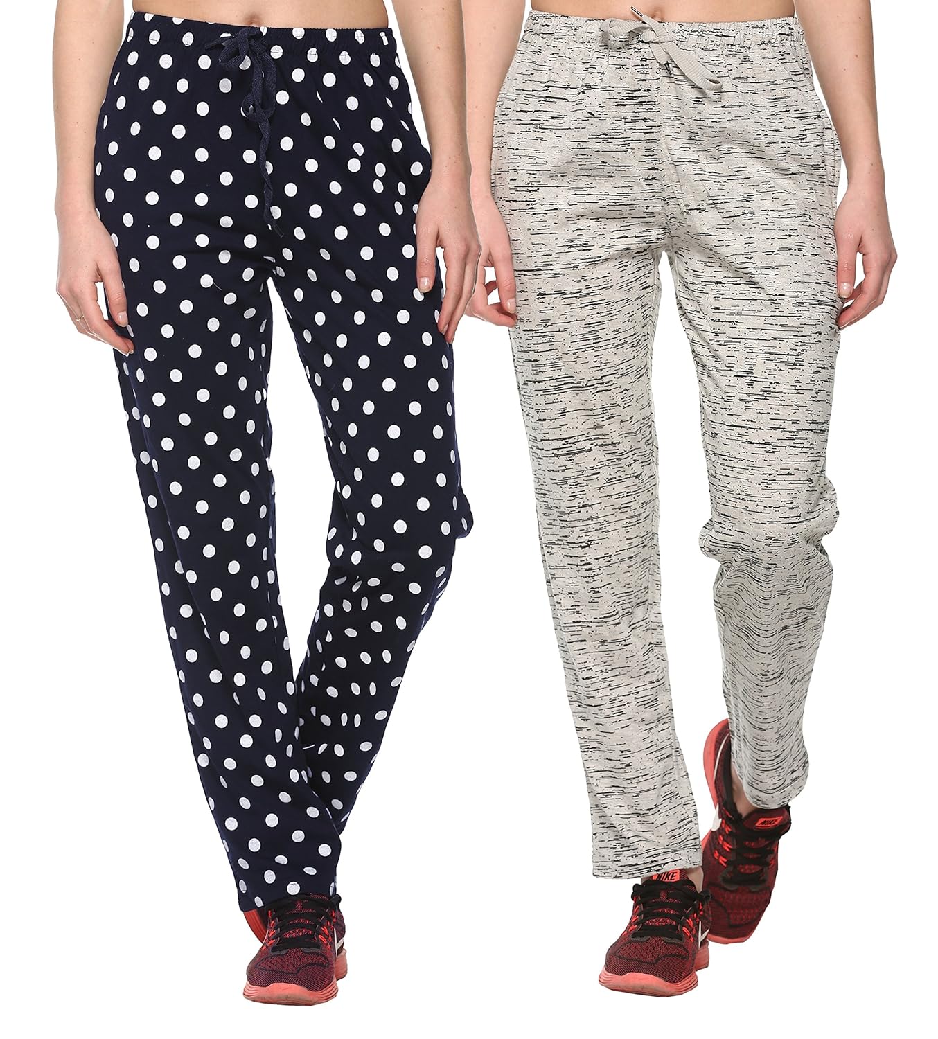 shaun women's cotton track pants (pack of 2)