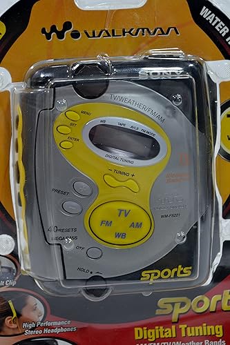 【整備、完動品】SONY SPORTS WM-FS222 【美品】 Sony WM-FS220 AM/FM Radio Cassette Player Mega Bass Sports Walkman