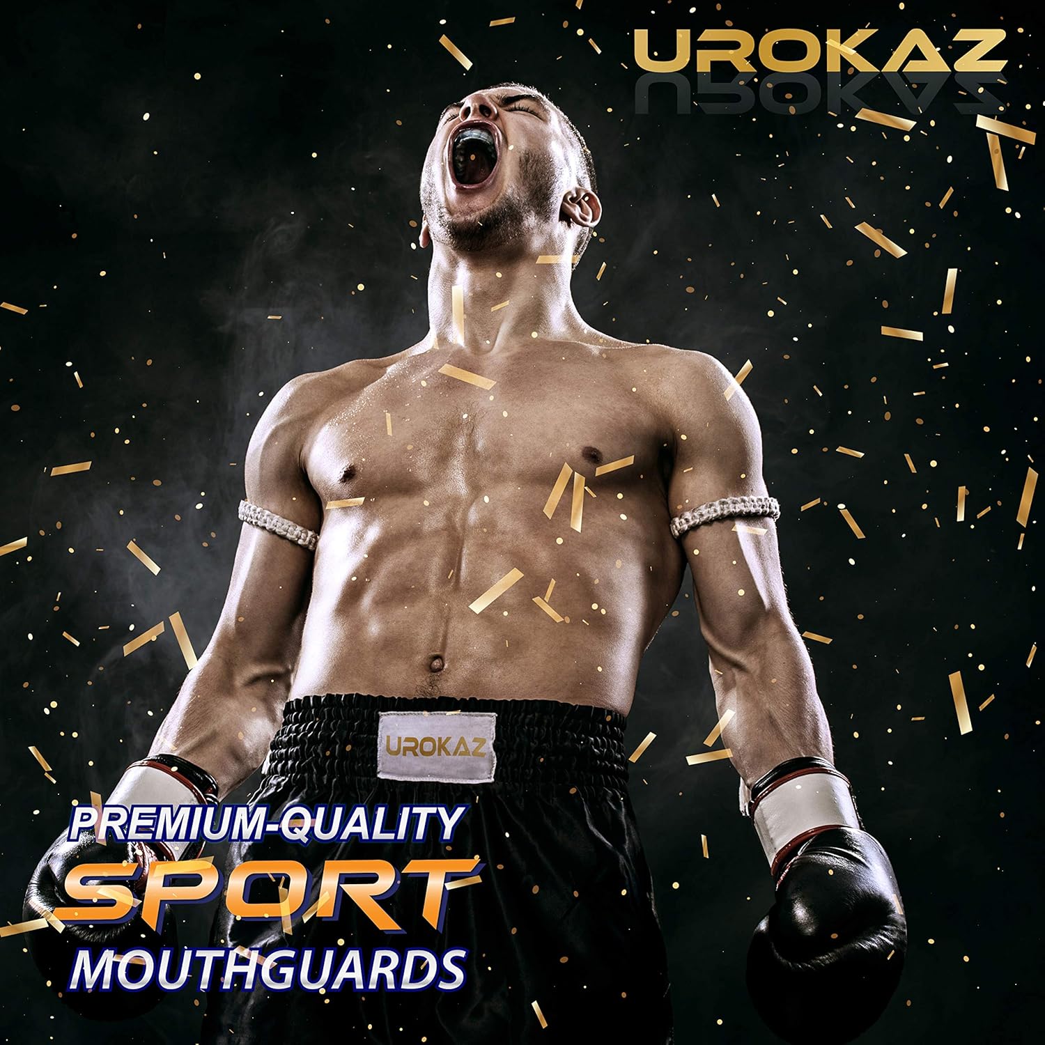 UROKAZ Football Mouth Guard Sports 3 Pieces Mouthguard and Mouthpiece for Boxing, MMA, Basketball, Lacrosse, Muay Thai, Hockey Mouthguards One Size Fit All for Contact and Non Contact Sport : Sports & Outdoors