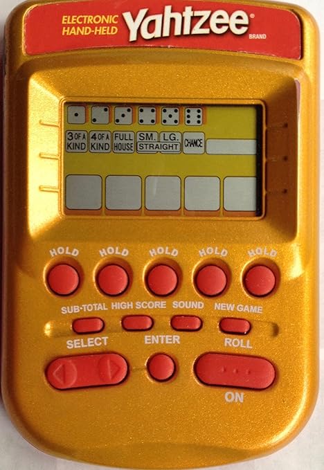 milton bradley handheld yahtzee game