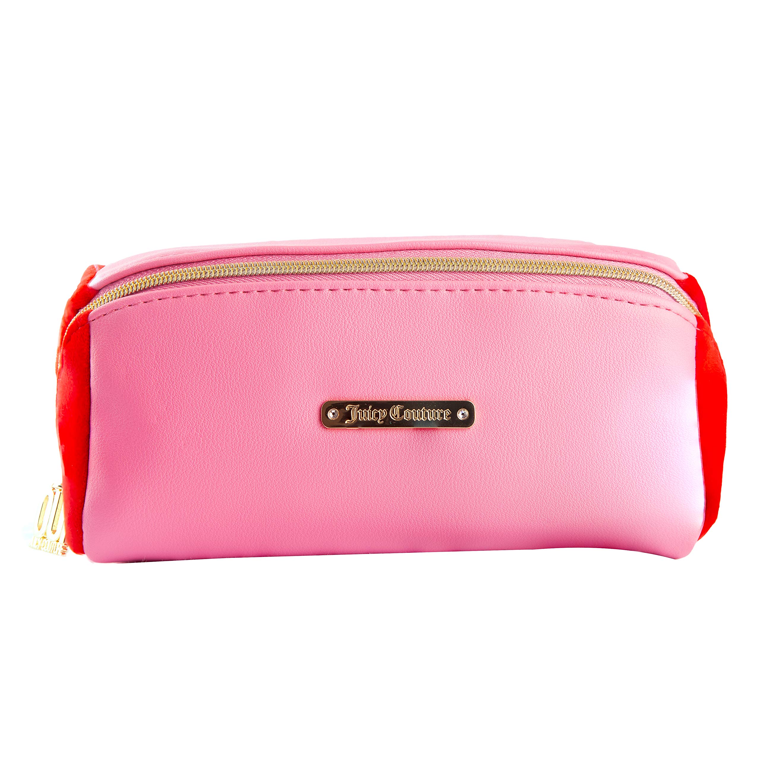 OUI Cosmetics Makeup Pouch Bag Pink Red Gold 20cm x 9cm x 9cm