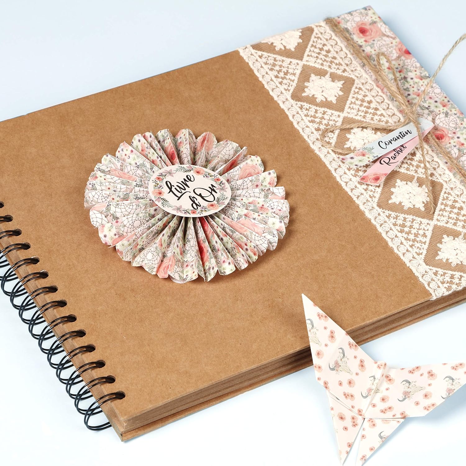 Clairefontaine 95430C Spiral Personalized Album 40 Sheets of Thick Kraft Paper 200g/m² Format 32x24 cm Kraft Hard Cover - Image 4