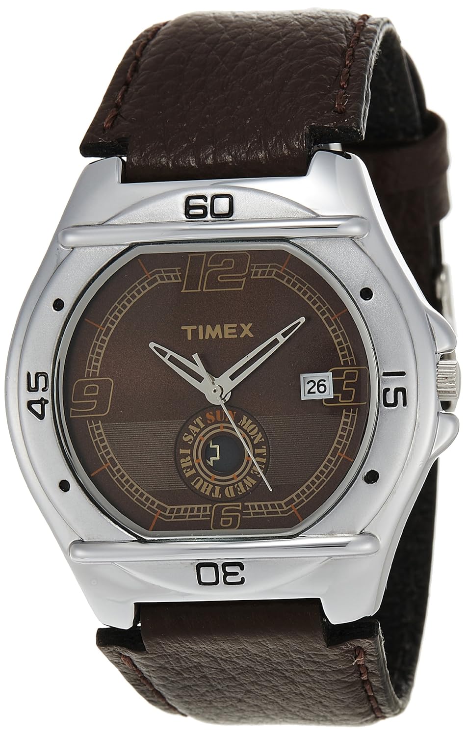 timex fashion analog brown dial men's watch - el02