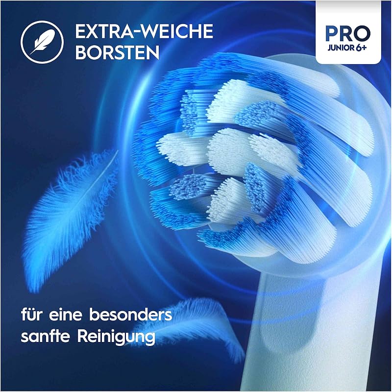 Pro Junior Star Wars Elektrische Zahnbürste/Electric Toothbrush für Kinder ab 6 Jahren, 2 Aufsteckbürsten, 360°-Andruckkontrolle, 2 Putzmodi inkl. Sensitiv für Zahnpflege, weiche Borsten, weiß