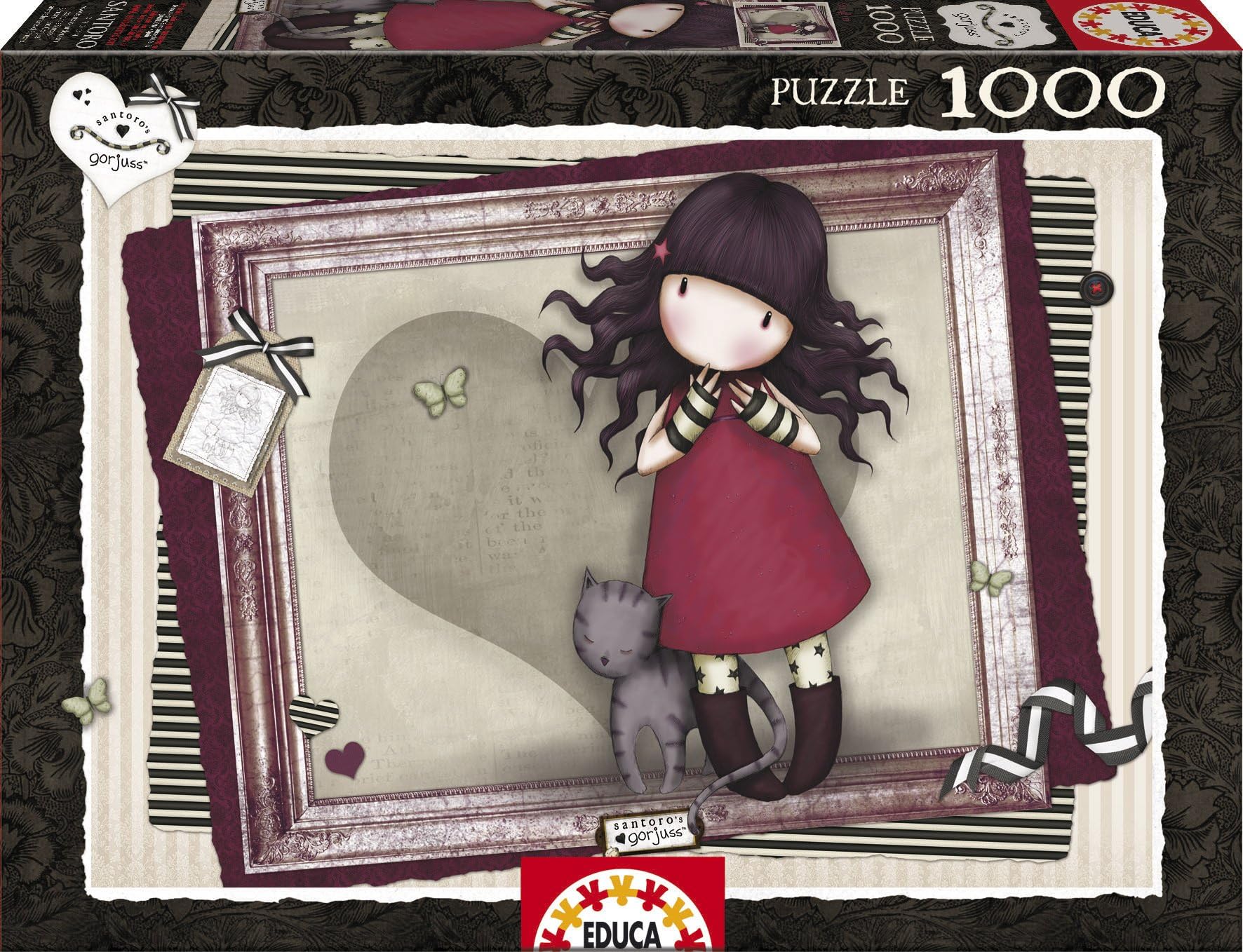 Educa 15997 - Purrrrrrfect Love, Santoro London - 1000 pieces - Gorjuss Puzzle
