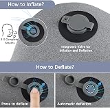 TEIVUL Camping Pillow Inflatable Travel Pillow with Removable Case Ergonomic view 4