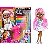 Rainbow High Air Brush & Create DIY Fashion Doll with Airbrush Marker Kit, Washable Rainbow Markers, Long Hair, Grey Eyes, Color, Create, Play, Rinse and Repeat. Creative 4-12+