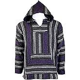 Canyon Creek Striped Woven Baja Jacket Coat Hoodie