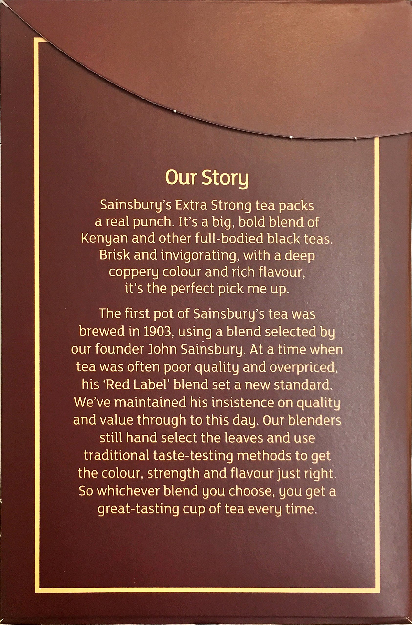 Sainsbury's Extra Strong Red Label Tea 80 Bags 250g Fairly Traded Tea