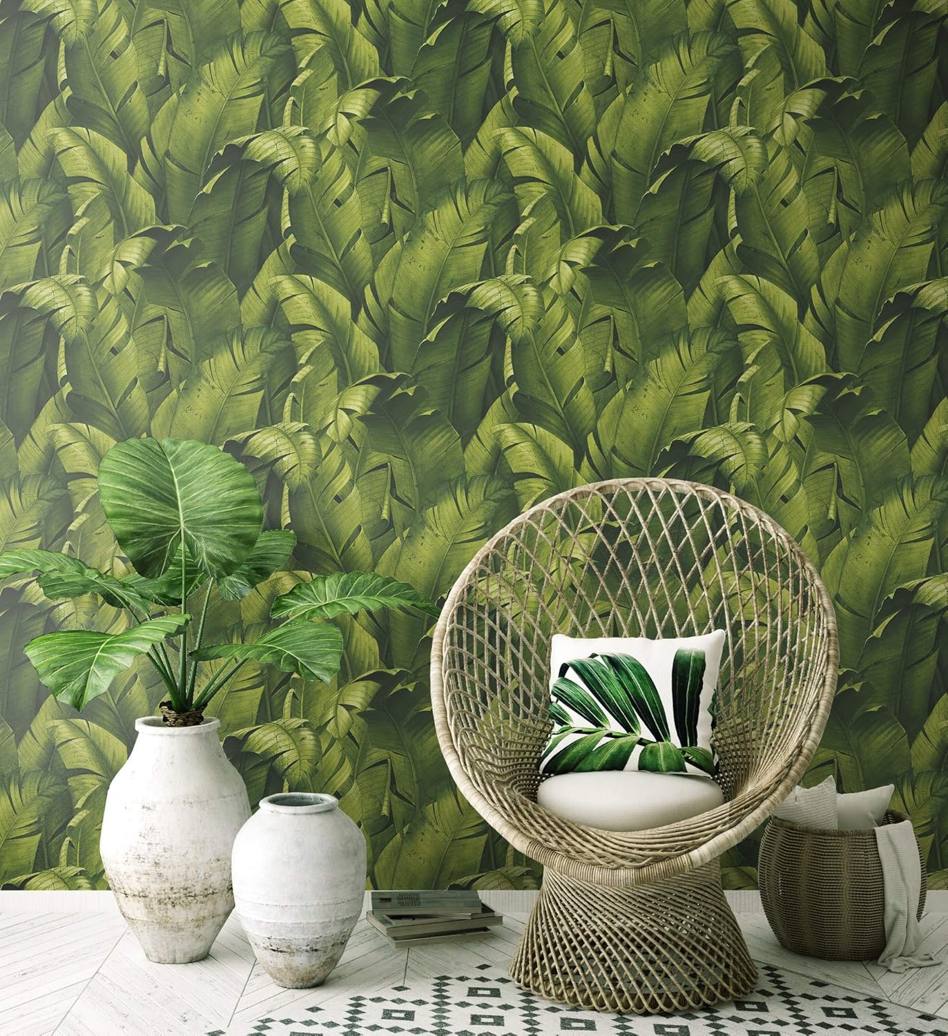 Nextwall Tropical Banana Leaves Peel And Stick Wallpaper Green Amazon Com Nextwall Tropical Banana Leaves Peel And Stick Wallpaper Green Amazon Com