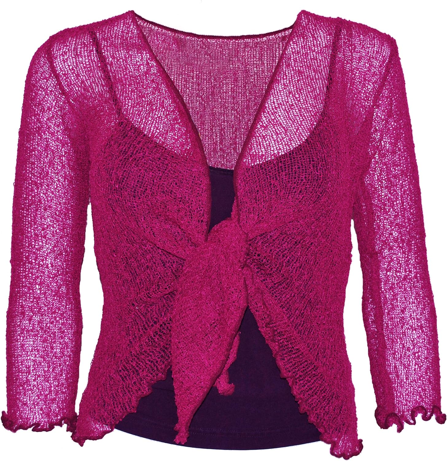 LADIES PLAIN KNIT CROPPED SHRUG / BOLERO TOP SEE MASSIVE RANGE OF
