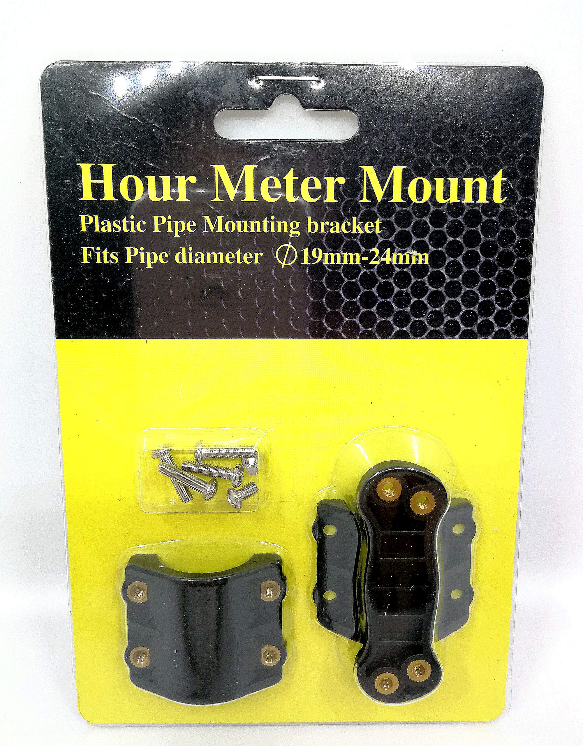 Jayron HMB006 Plastic Pipe Bracket Hour Meter Mount