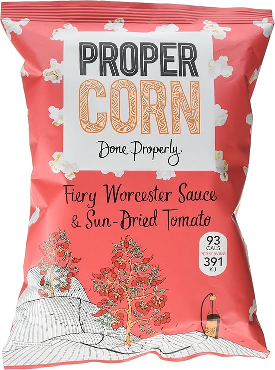Propercorn Fiery Worcester Sauce and Sun Dried Tomato Popcorn 80 g