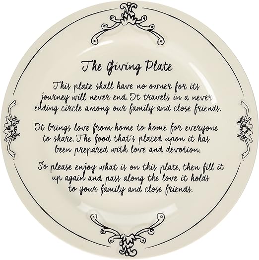 Amazon.com: Home Essentials 77828 giving plate 10.5 inches: Home & Kitchen