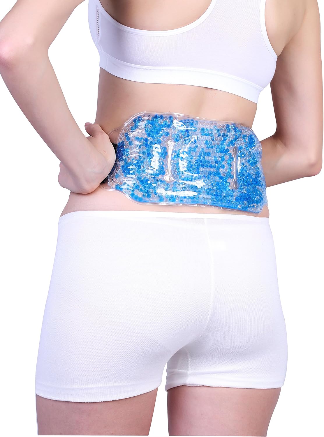 Zhu-Zhu Lower Back Hot & Cold Pack Therapeutic Gel Beads, Back Pain Relief Wrap - Image 4