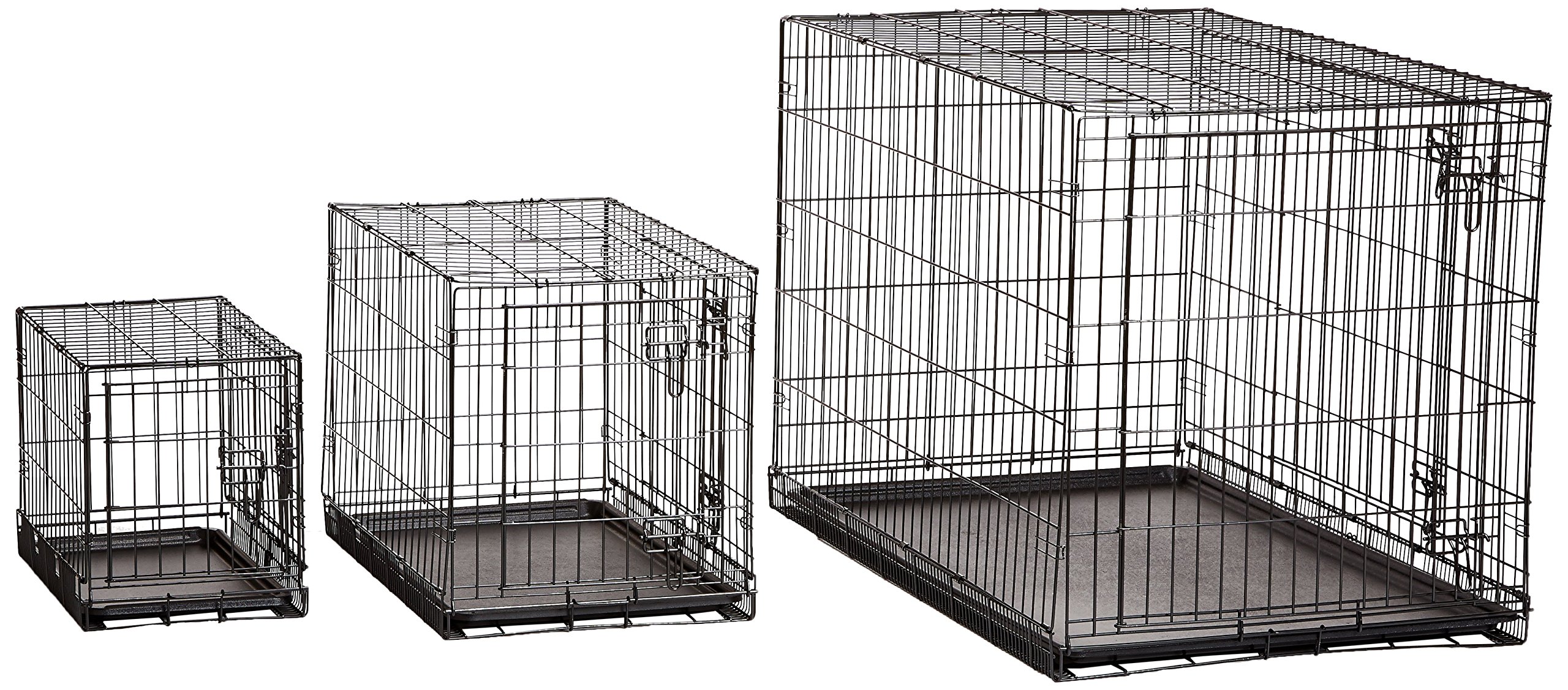 AmazonBasics SingleDoor & DoubleDoor Folding Metal Dog or Pet Crate