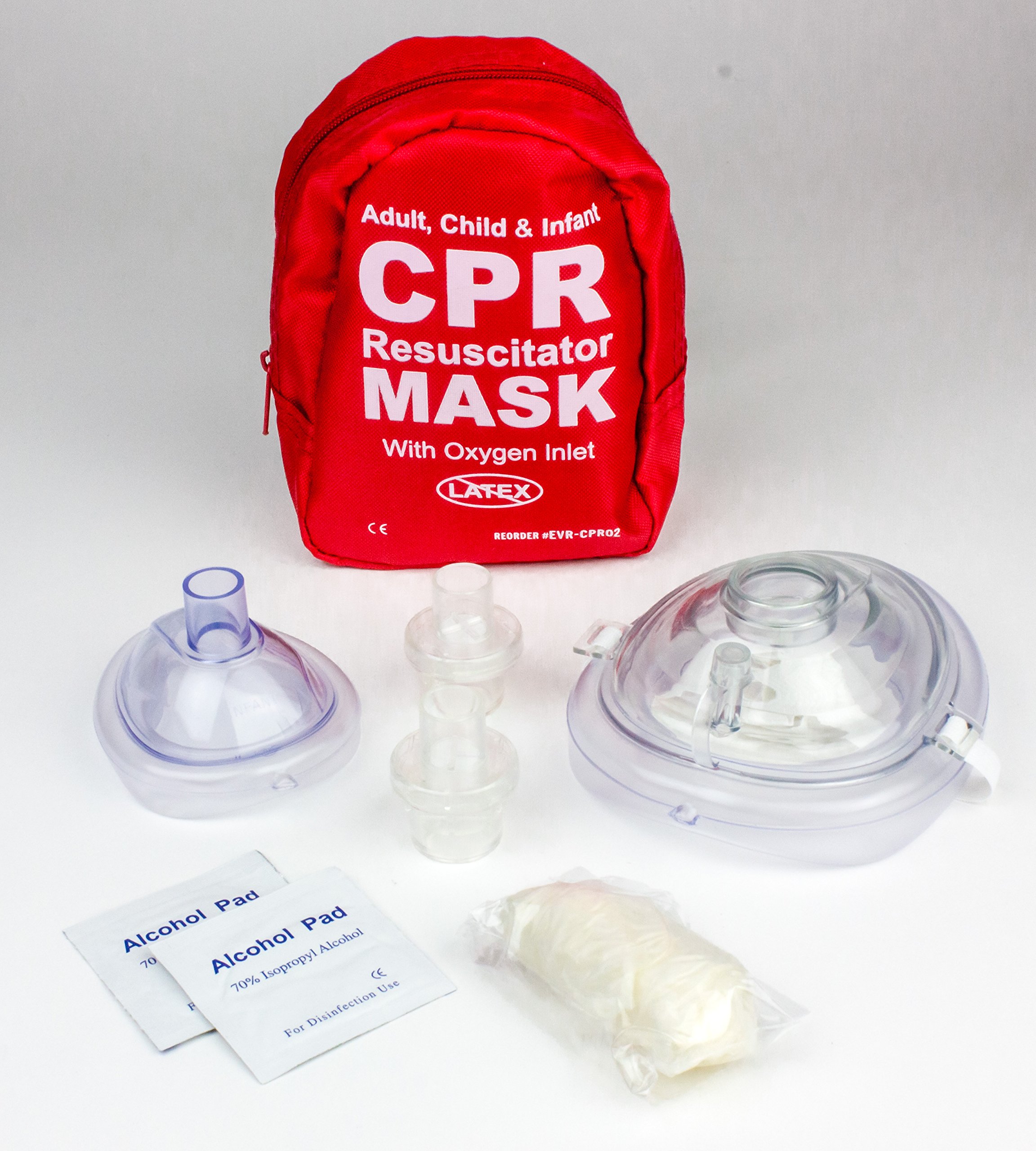 Ever Ready First Aid Adult and Infant CPR Mask Combo Kit with 2 Valves, 1 Count Buy Online in