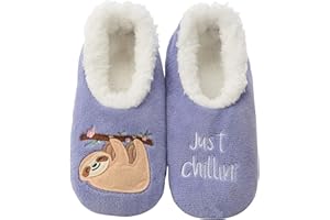 Snoozies Womens Slipper Socks - Pairables - Cozy Slippers for Women - Warm Fuzzy House Slippers for Indoor Use - Night Owl