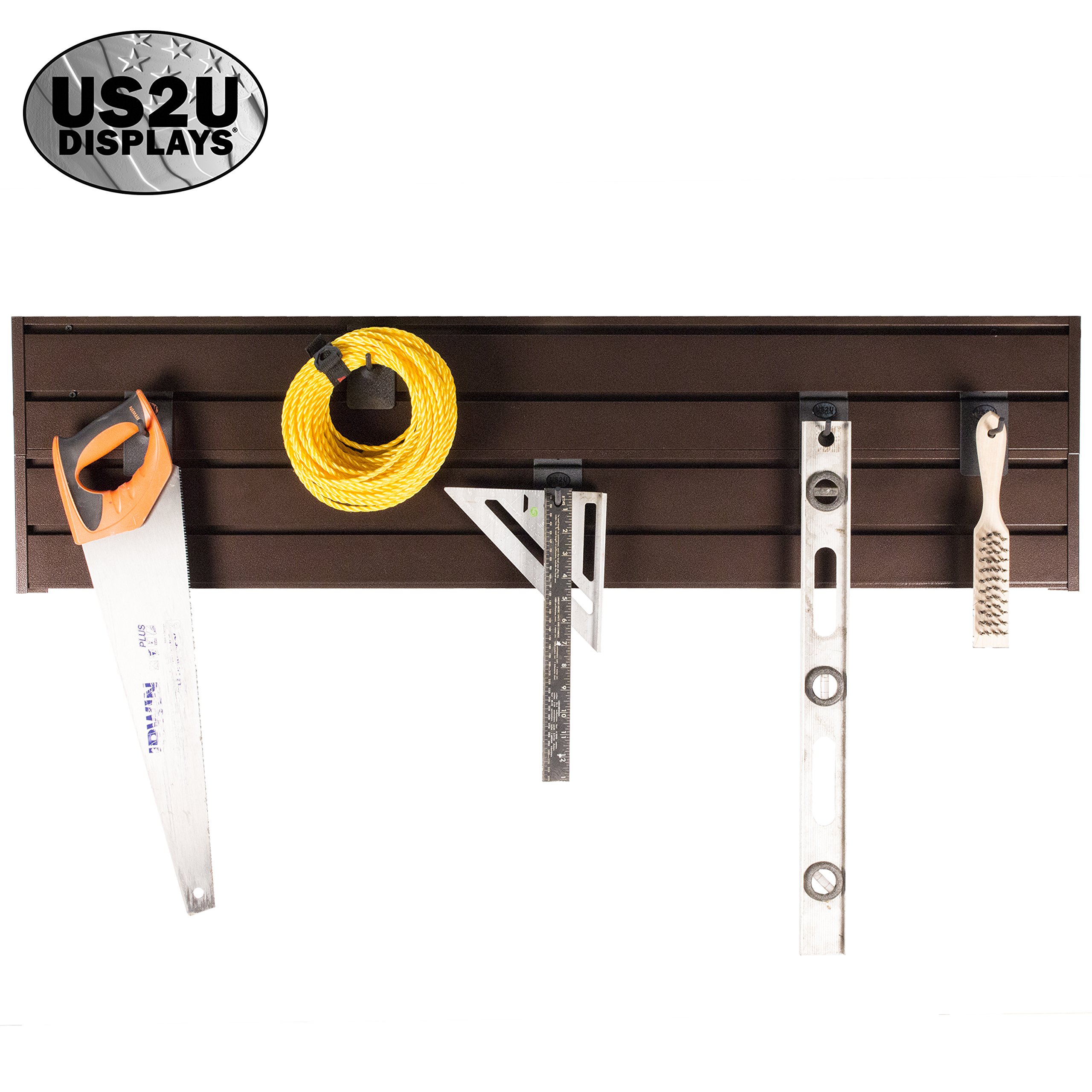 US2U Displays Garage Storage System 4x Slat Wall Tool Organizer 4