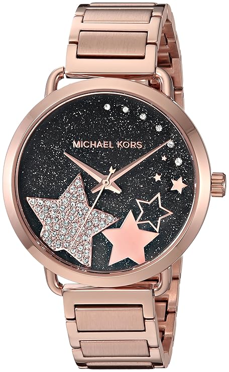 Michael Kors Damen Analog Quarz Uhr mit Edelstahl Armband MK3795