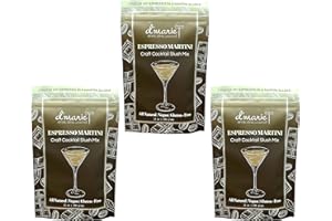 D'MARIE Frozen Cocktail Drink Mix - Each Bag Makes 8 Espresso Martini Slushies - Drink Powder Pouches for Alcohol - All Natural Low Sugar Mixer, No Blender Needed, 3 Pack