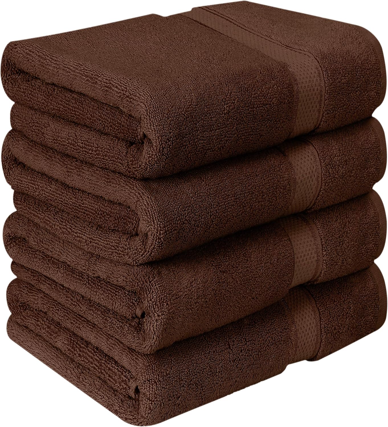 Utopia Towels Bath Towels Set, Dark Brown Premium 600 GSM 100 Ring