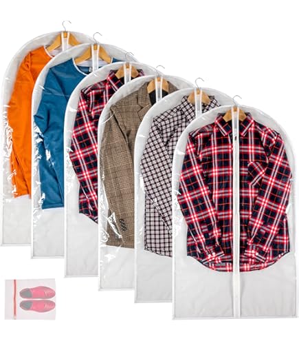 thumbnail image 2 of Space Saving Hanging Garment Bag With Compression Zipper - Dustproof Storage For Coats & Suits 2 of 12