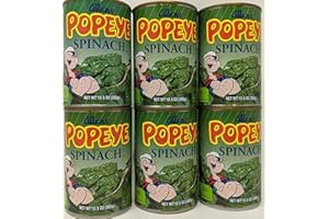 JFS Allens Popeye Spinach bundle - 6 x 13.5 Oz Allens Popeye Spinach- Popeye Spinach Canned With Recipe Sheet