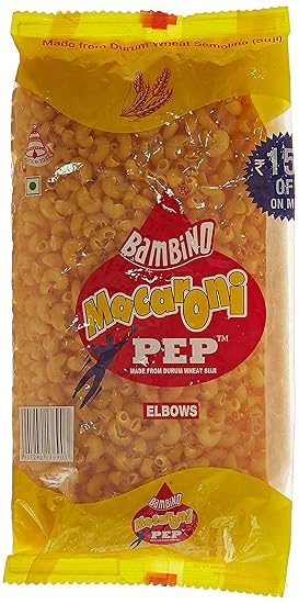 Bambino Pasta, Macaroni Pep,875g Pouch