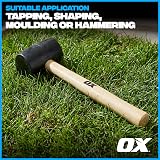 OX Tools 24 oz Trade Black Rubber Mallet Professional Heavy Duty view 4