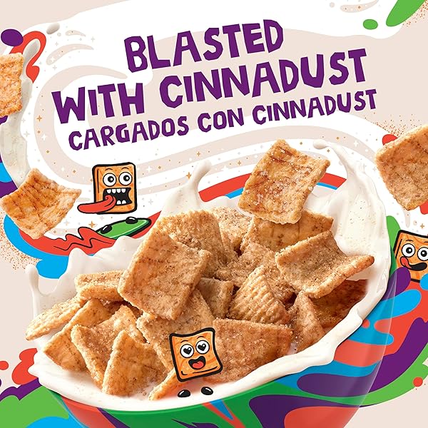 CINNAMON TOAST CRUNCH BREAKFAST CEREAL, CRISPY CINNAMON CEREAL, FAMILY SIZE, 18.8 OZ
