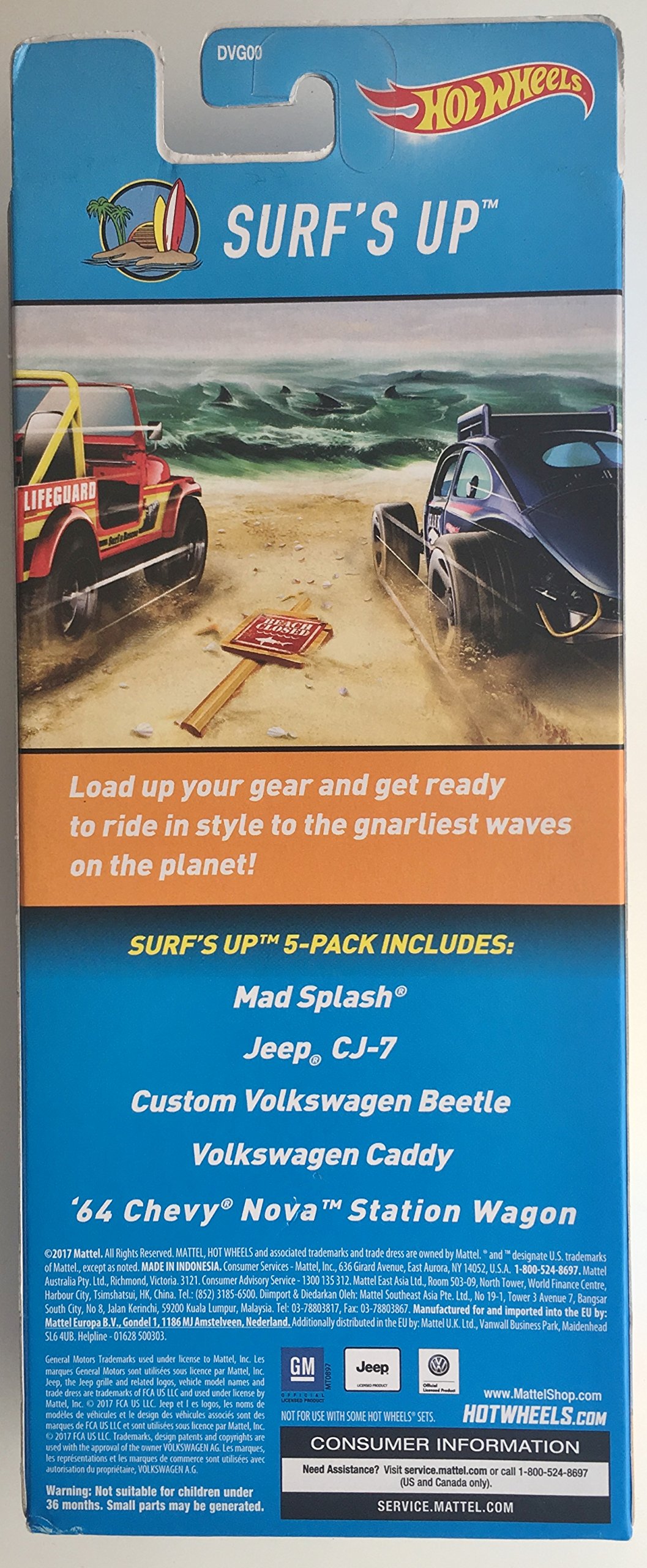 hot wheels surf's up 5 pack