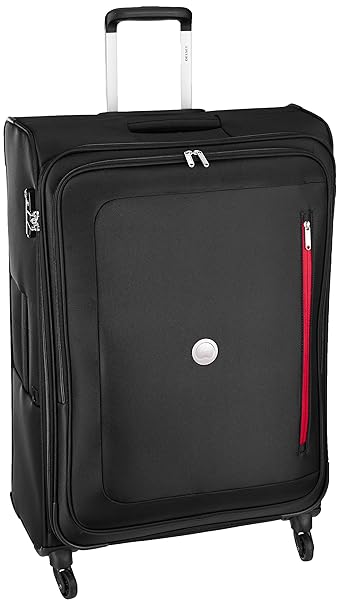 Delsey Oural Polyester 78 Cm 4 Wheels Black Large Soft Suitcase