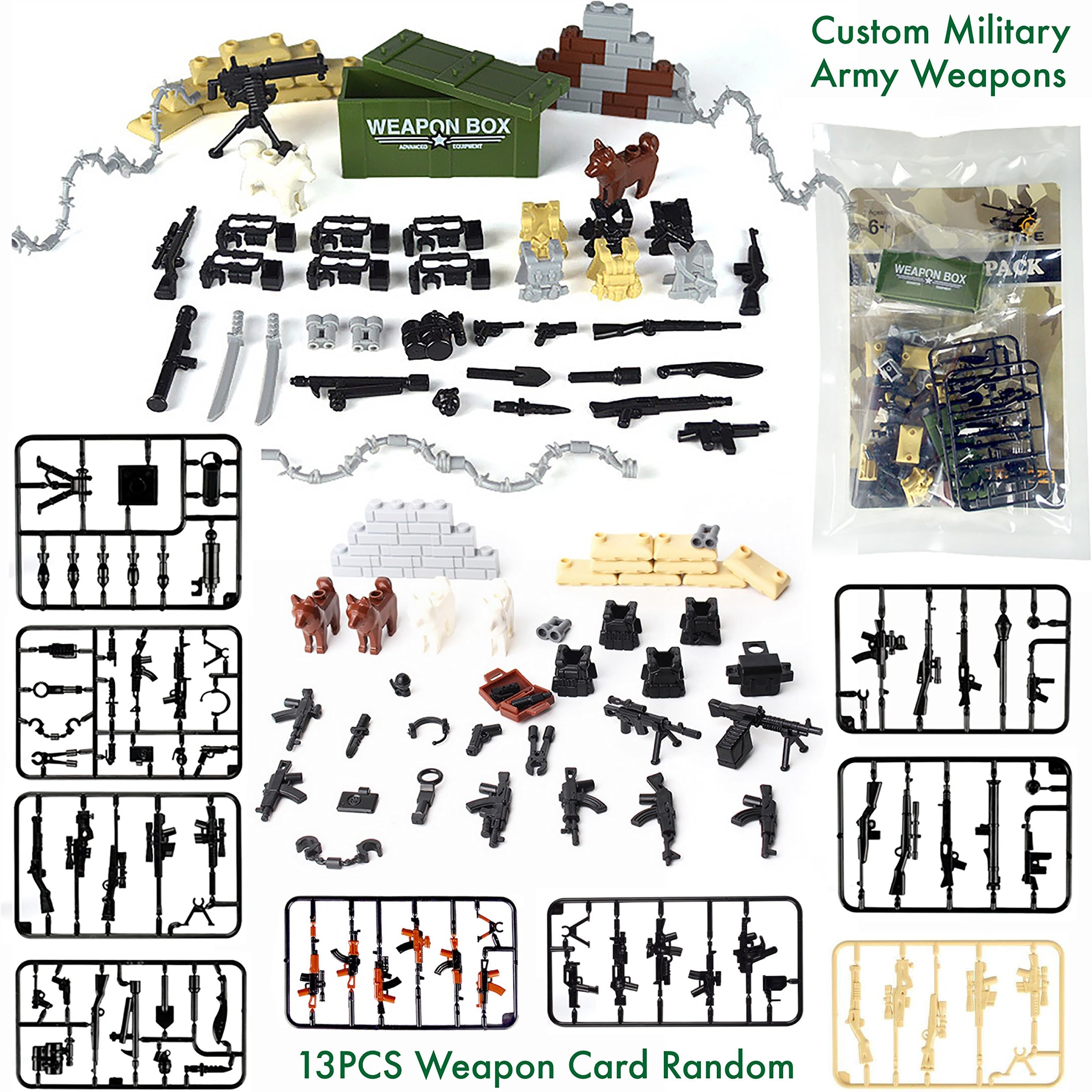 Yinan Weapons Pack / SWAT Military Minifigures / Custom Military Army Weapons Brickarms Accessories Set Compatible Major Brands / Minifigures Accessories Weapons Tools Modern Assault Pack