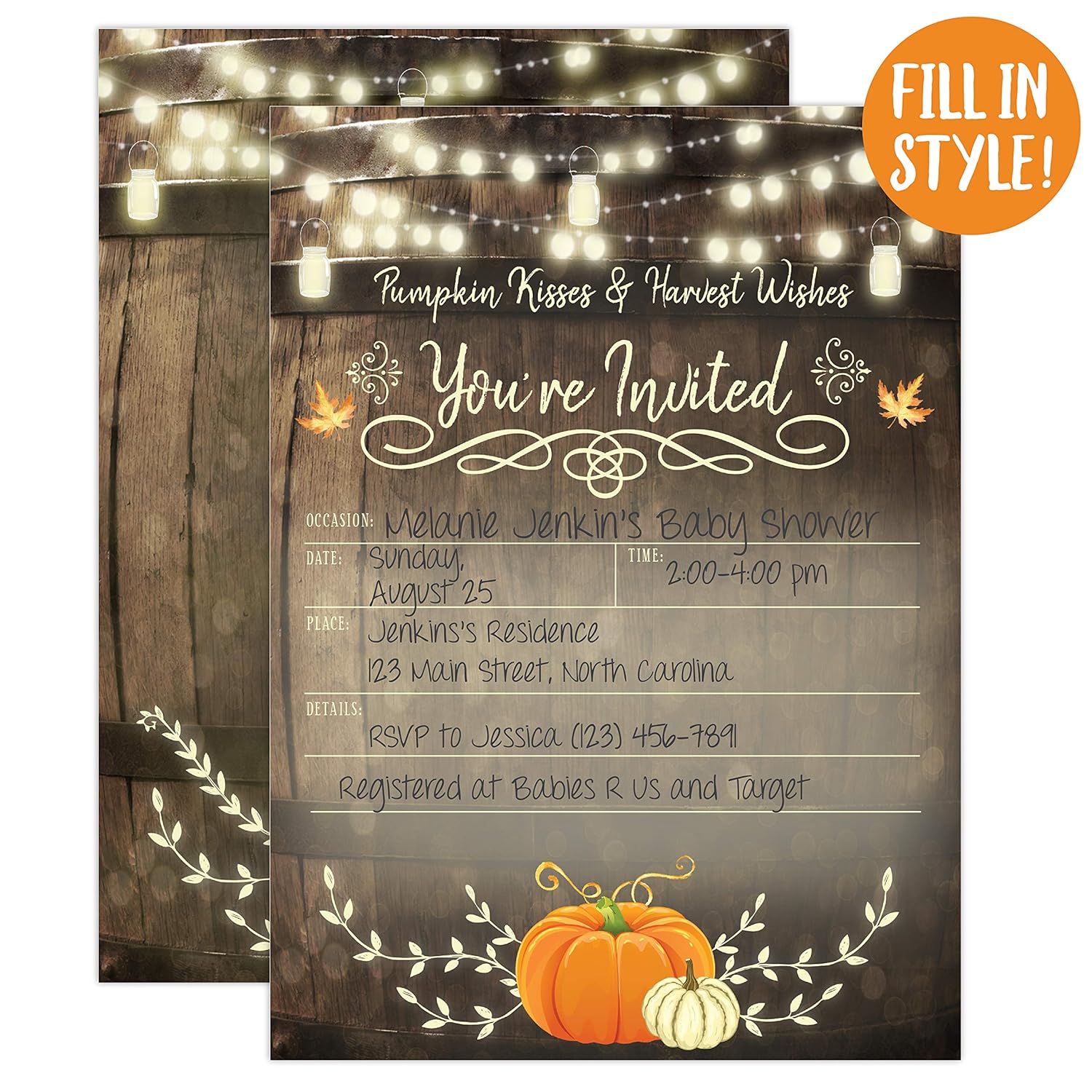 rustic fall baby shower