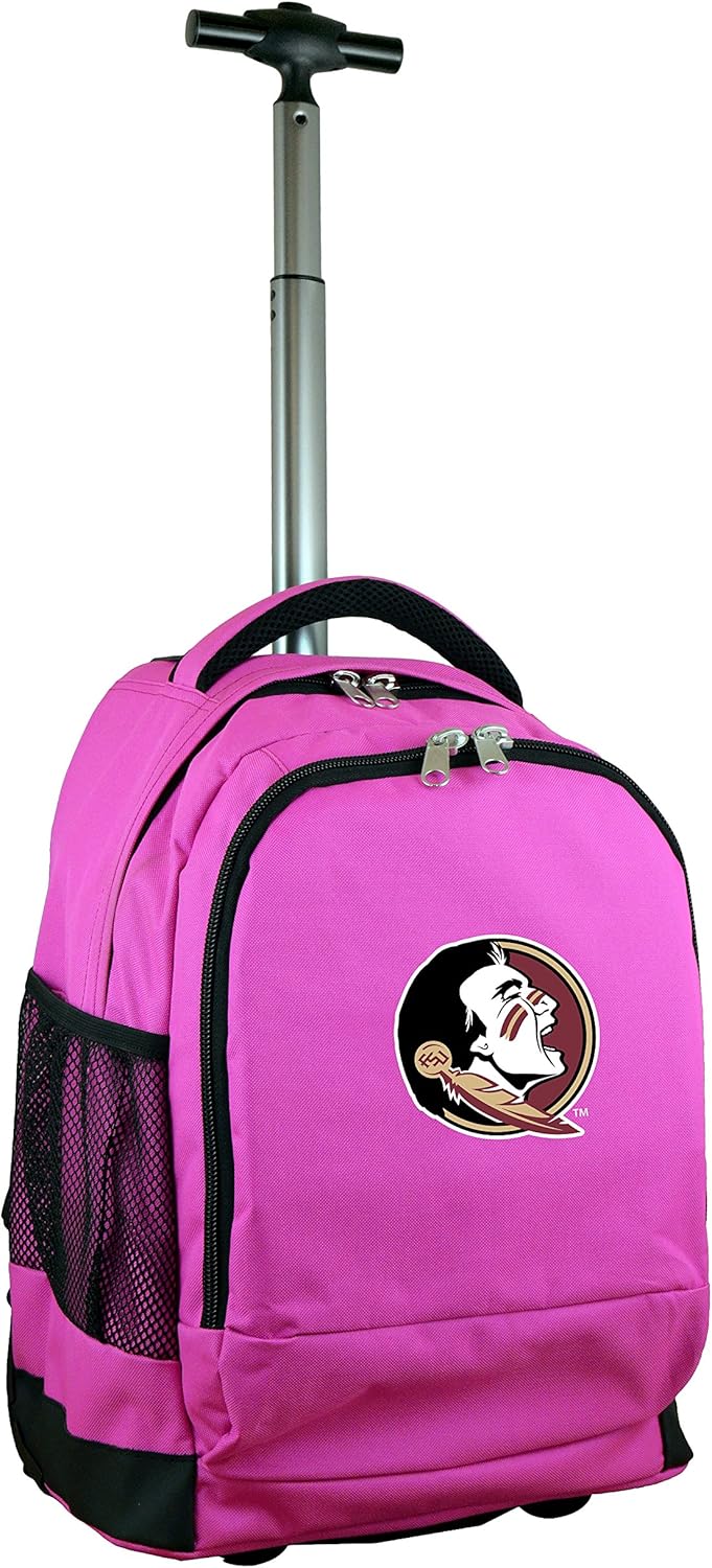 NCAA Wheeled Backpack, 19-inches, Pink